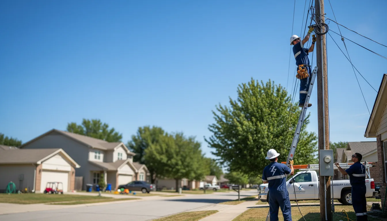 Residential electrician providing installation services in New Boston, MO